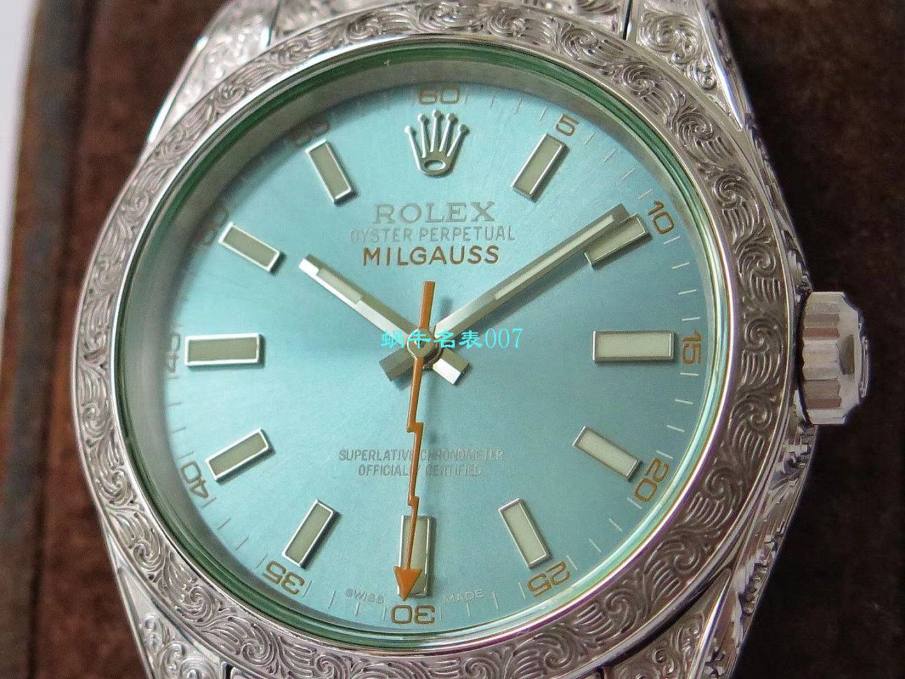 DJ创新之作，以 Rolex Milgauss为雏形配合业内最顶尖的篆刻手艺，ROLEX Milgauss雕花纹身 wrist watches  / R501