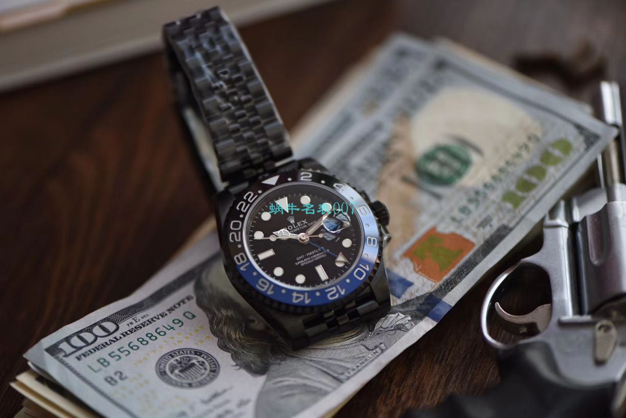 【LF Factory  top  Replica Copy  Watches 】Batman copy customized 版 Rolex  GMT MASTER Rolex GMT-Master II M126710blnr-0002 / R502