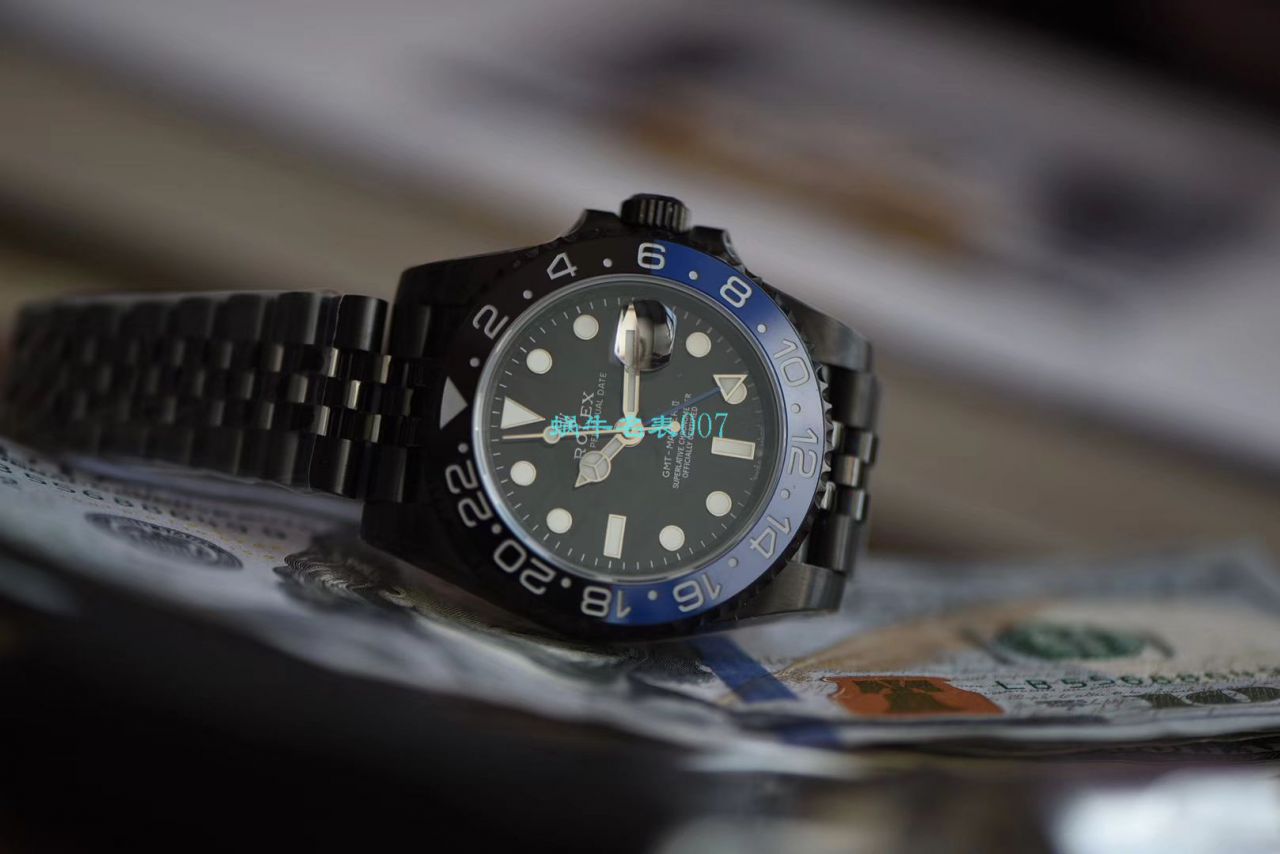 【LF Factory  top  Replica Copy  Watches 】Batman copy customized 版 Rolex  GMT MASTER Rolex GMT-Master II M126710blnr-0002 / R502