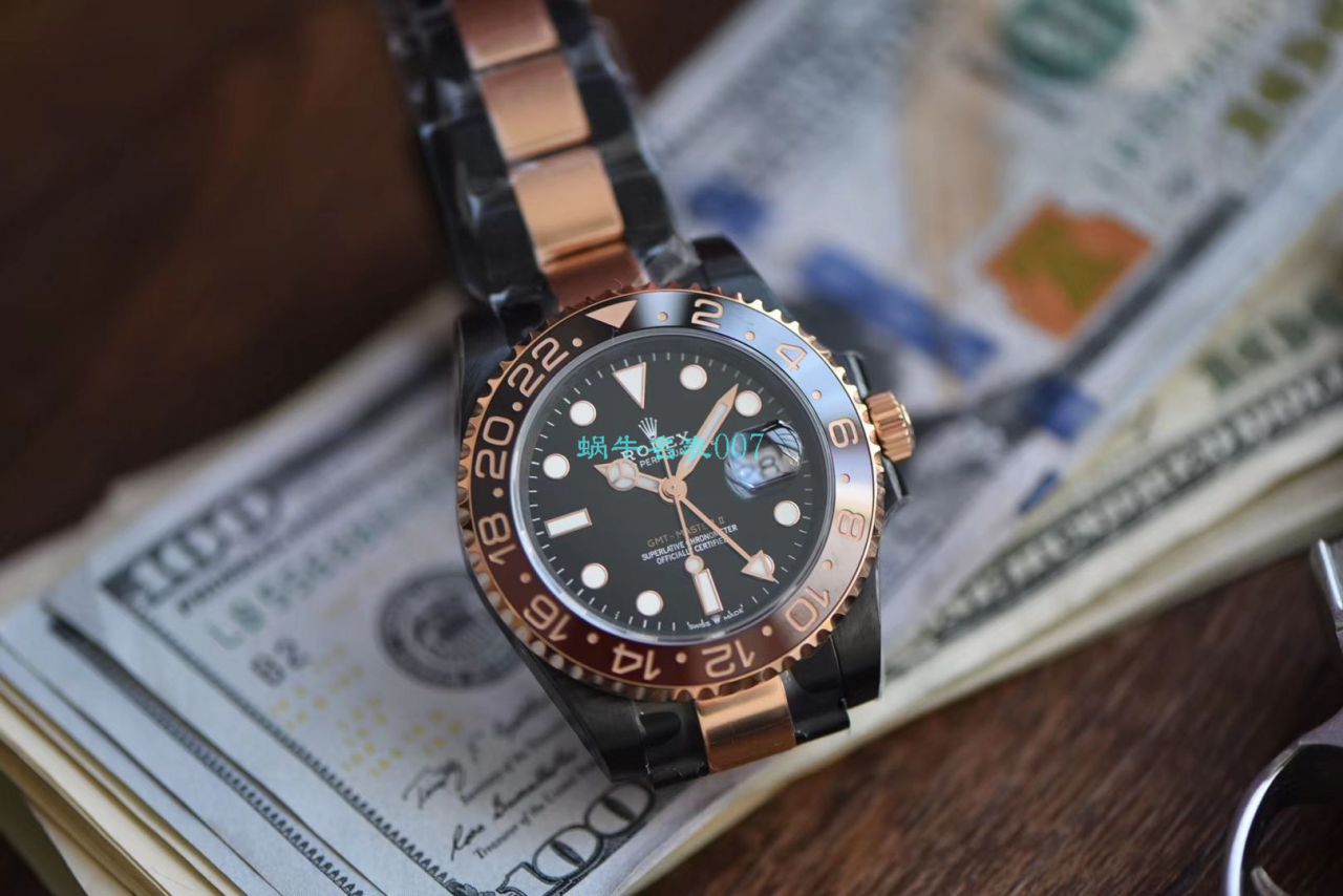 【LF Factory  Perfect  High quality  Replica Watches 】Batman特别全黑版 Rolex  GMT MASTER GMT沙士圈Rolex GMT-Master II M126711chnr-0002 / R503