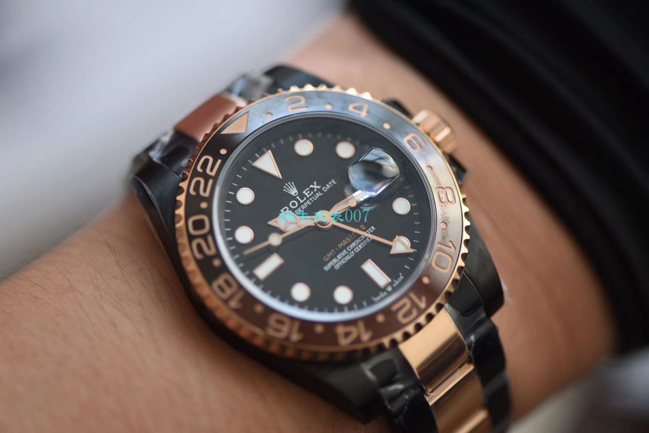 【LF Factory  High quality 高精 Watches 】Batman copy customized 版 Rolex  GMT MASTER 可乐圈Rolex GMT-Master II 126710BLRO-0001 / R506