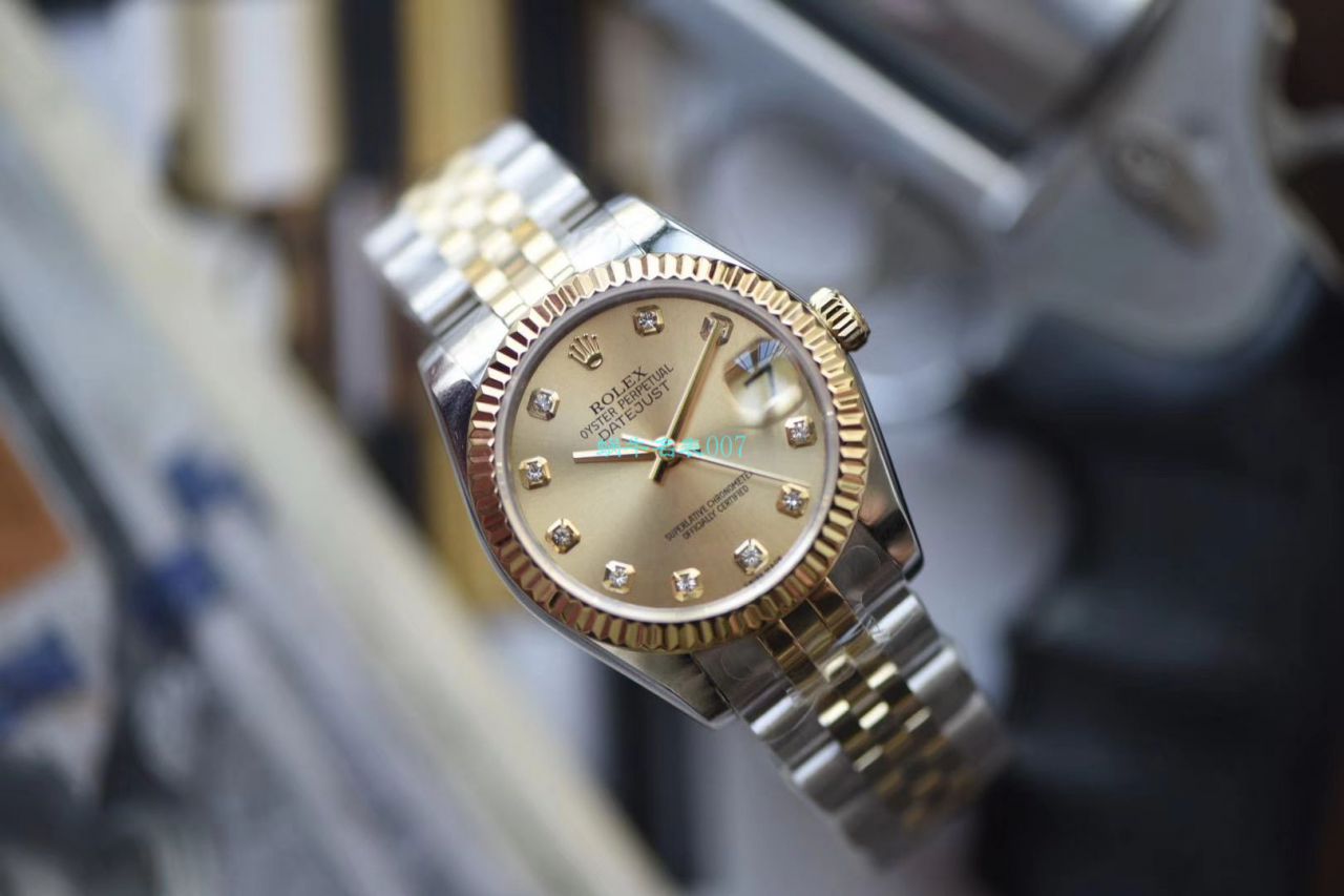 【台湾 Factory  Replica Copy ROLEX女表】 Rolex 女装  Datejust 31毫米系列178273香槟盘 wrist watches  / R510