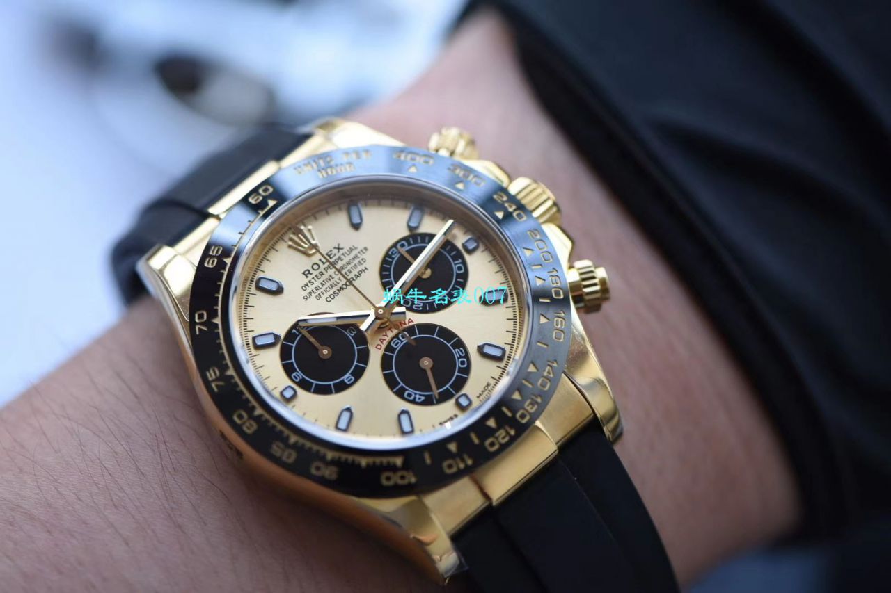 【N Factory 最新 Replica 表余文乐同款黄金熊猫迪超级4130】 Rolex  Cosmograph Daytona  Ditongna  Replica M116518ln-0048 wrist watches  / R271