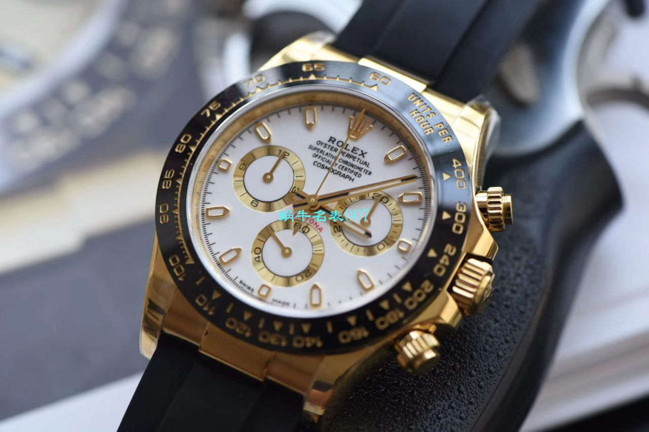 【N Factory 最新 Replica 表余文乐同款黄金熊猫迪超级4130】 Rolex  Cosmograph Daytona  Ditongna  Replica M116518ln-0048 wrist watches  / R271