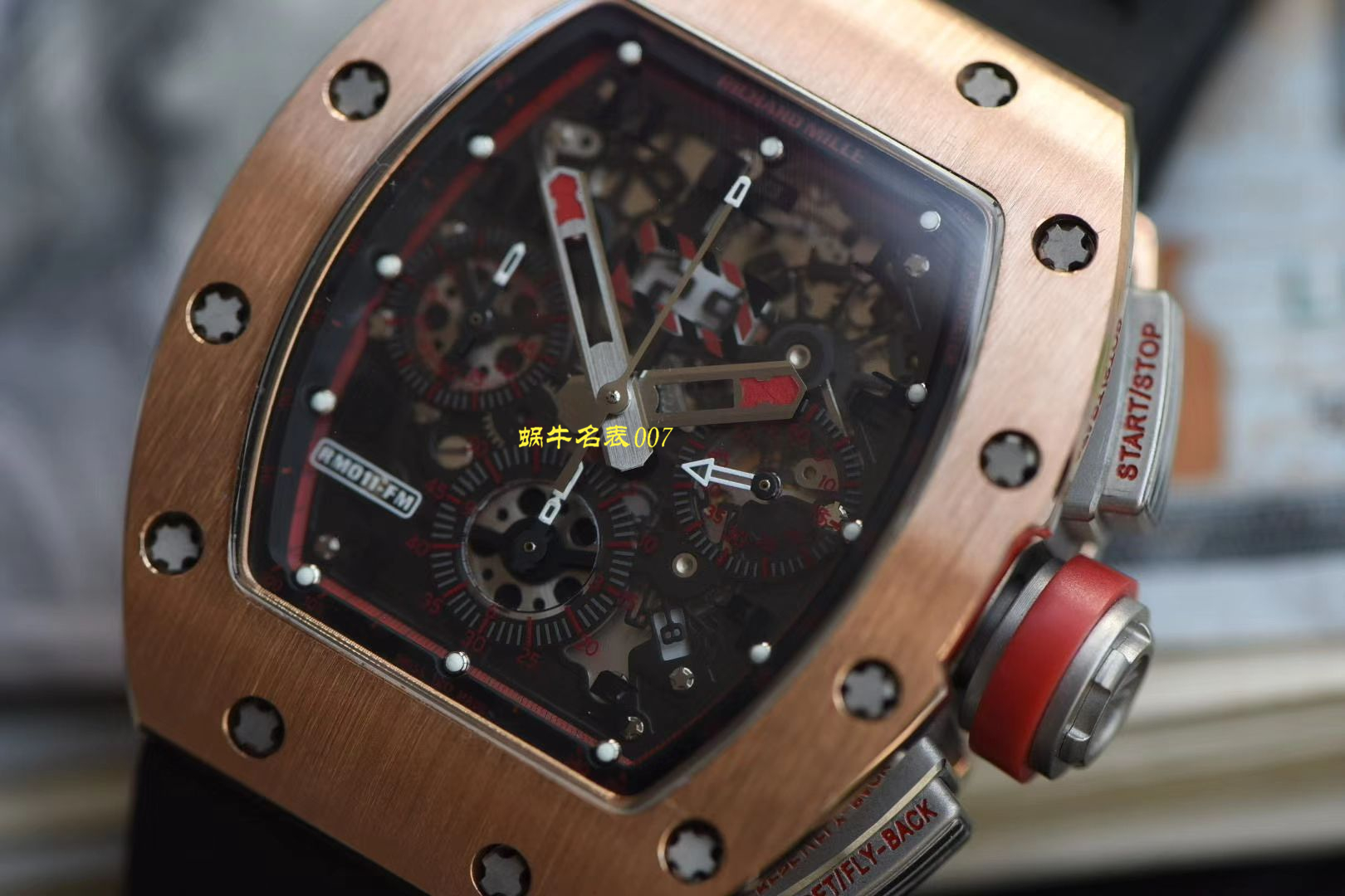 【 Video analysis 台湾KV Factory 官网】新品 Replica Watches 玫瑰金 RICHARD MILLE RM011 wrist watches  / KVRM011jin