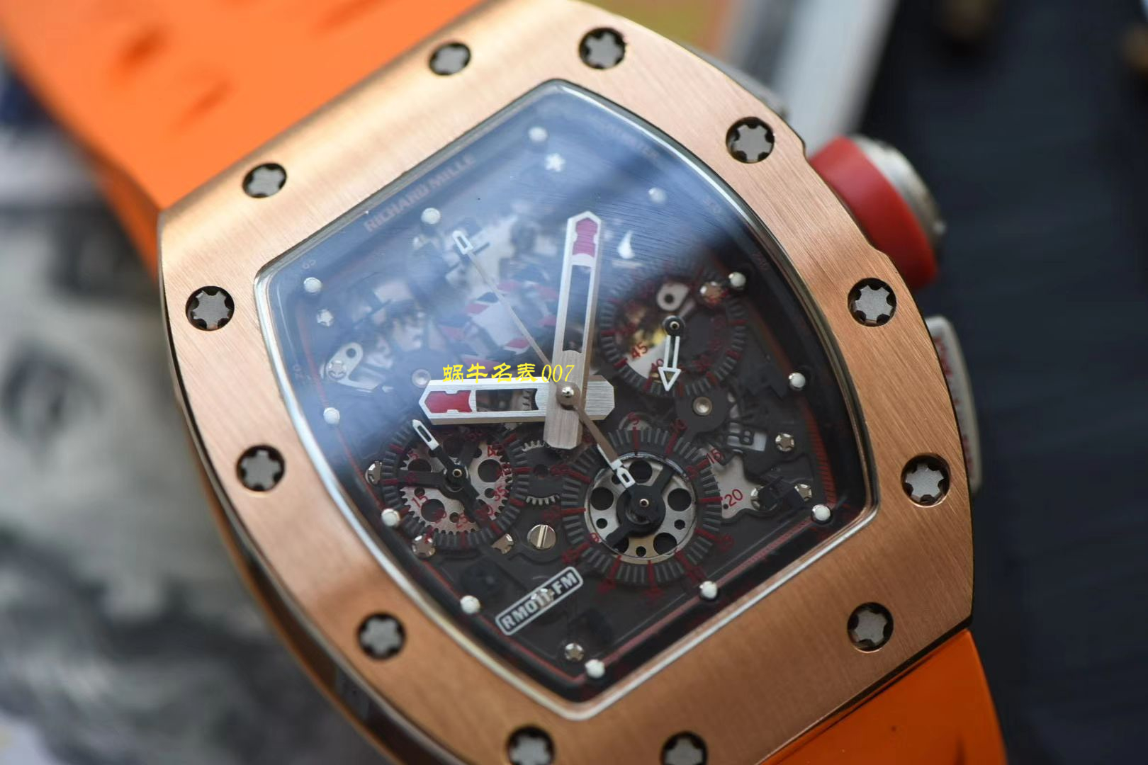 【 Video analysis 台湾KV Factory 官网】新品 Replica Watches 玫瑰金 RICHARD MILLE RM011 wrist watches  / KVRM011jin