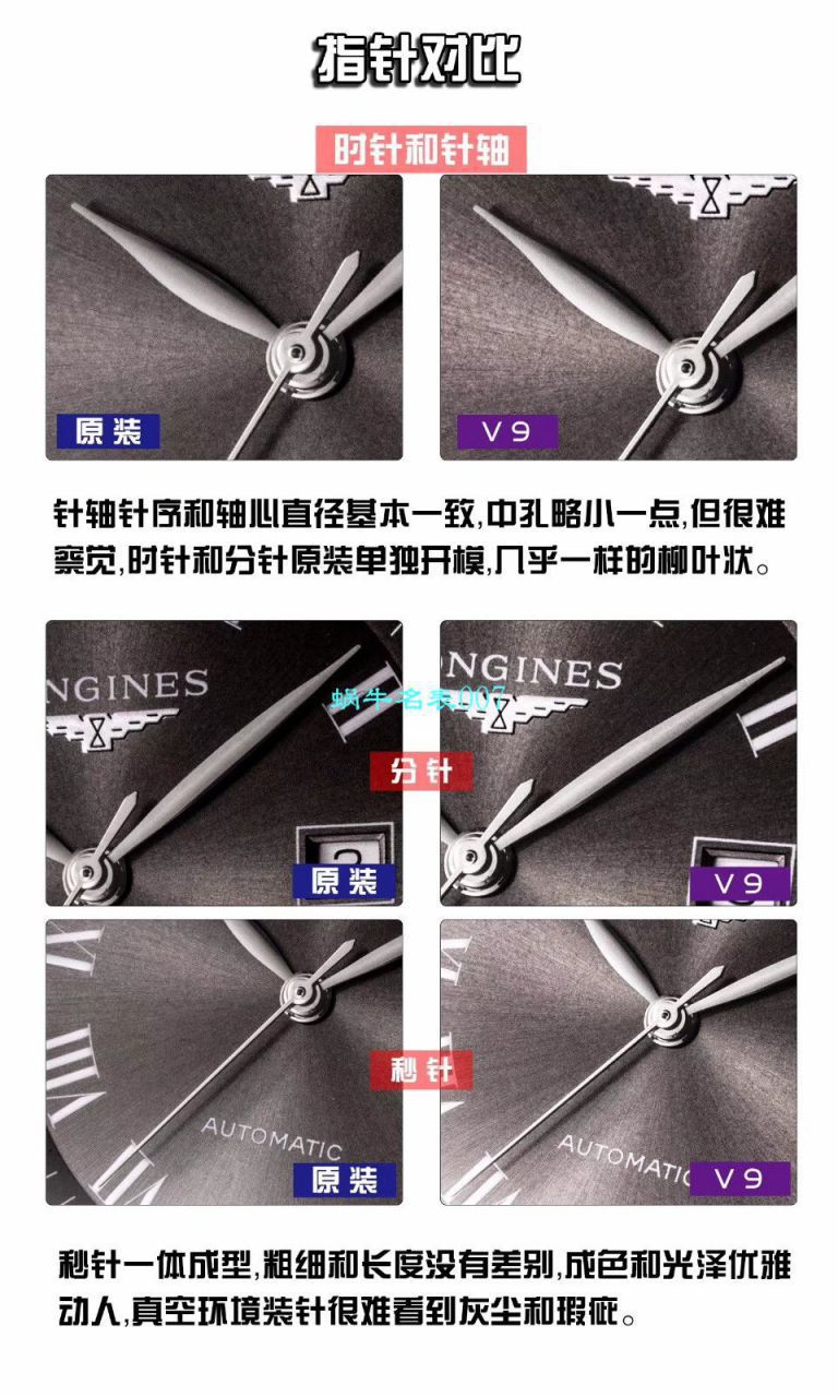 【V9 Factory  Replica Copy 名表】 Longines 名匠系列L2.793.5.11.7 wrist watches  / L132