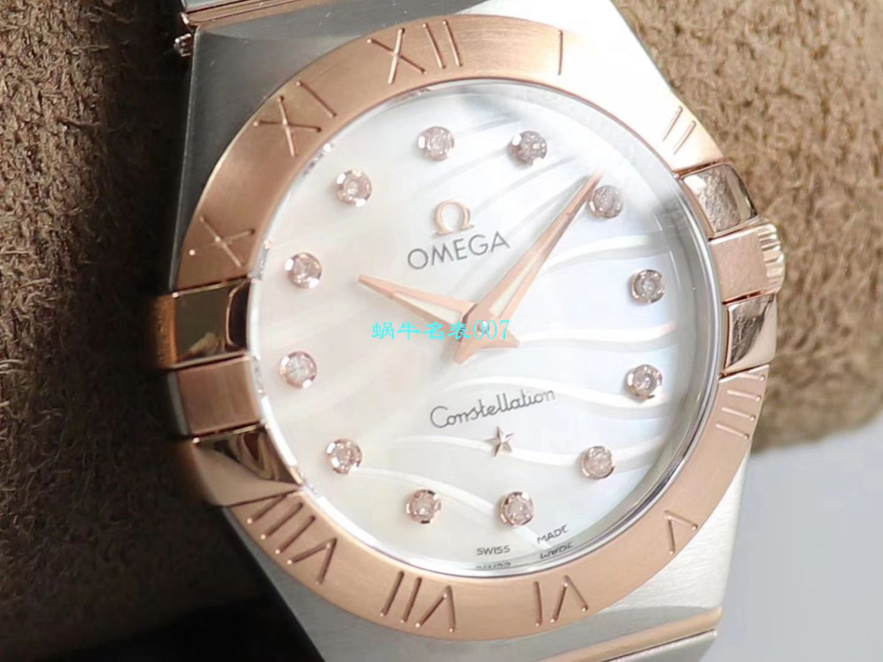 【8848 Factory 官网 Replica 表】OMEGA女装 Constellation 小号24/27mm 超级版本2粒南非真钻镶嵌字面 / M661