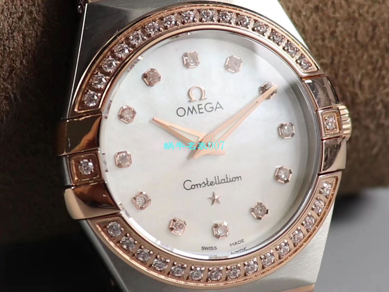 【8848 Factory 官网 Replica 表】OMEGA女装 Constellation 小号24/27mm 超级版本2粒南非真钻镶嵌字面 / M661