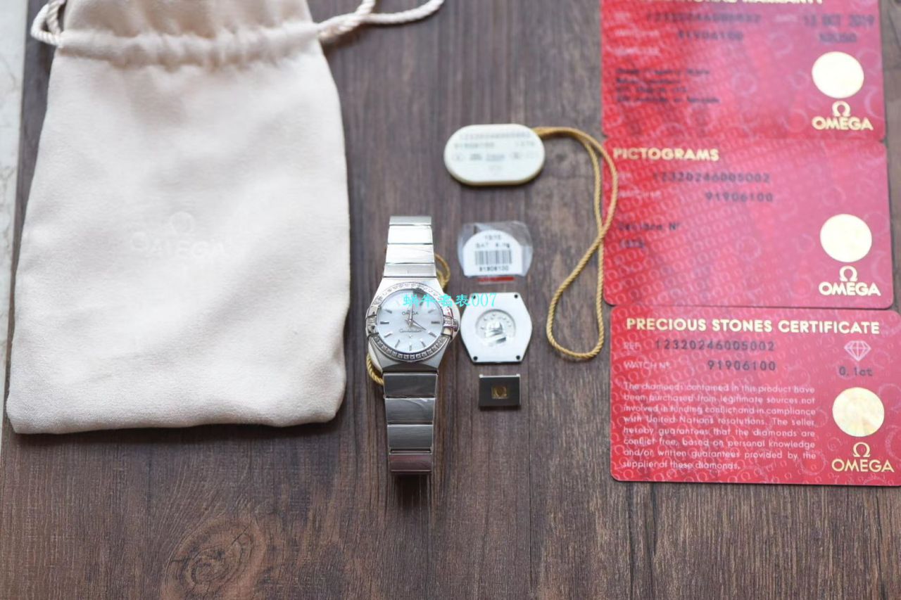 【8848 Factory  High quality  Copy  Watches 】OMEGA Constellation 女装24、27毫米123.20.27.60.55.001 wrist watches  / M663