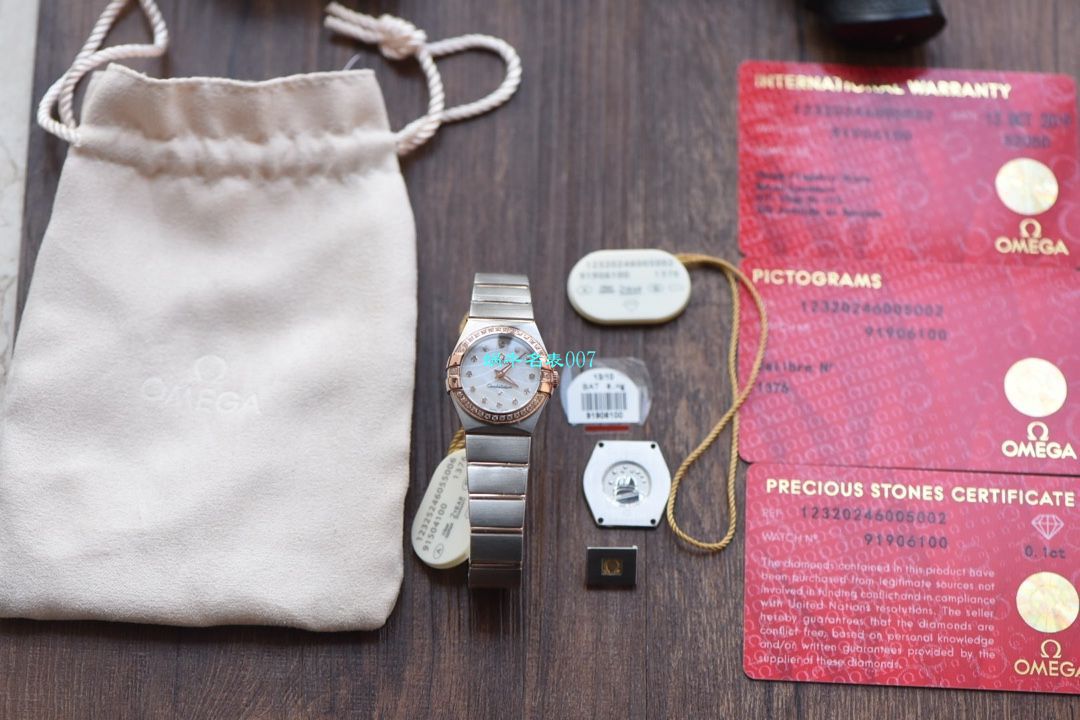 【8848 Factory  High quality  Copy  Watches 】OMEGA Constellation 女装24、27毫米123.20.27.60.55.001 wrist watches  / M663