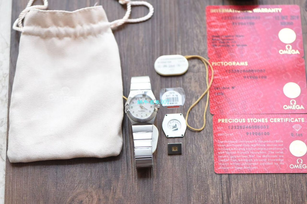 【8848 Factory  High quality  Copy  Watches 】OMEGA Constellation 女装24、27毫米123.20.27.60.55.001 wrist watches  / M663