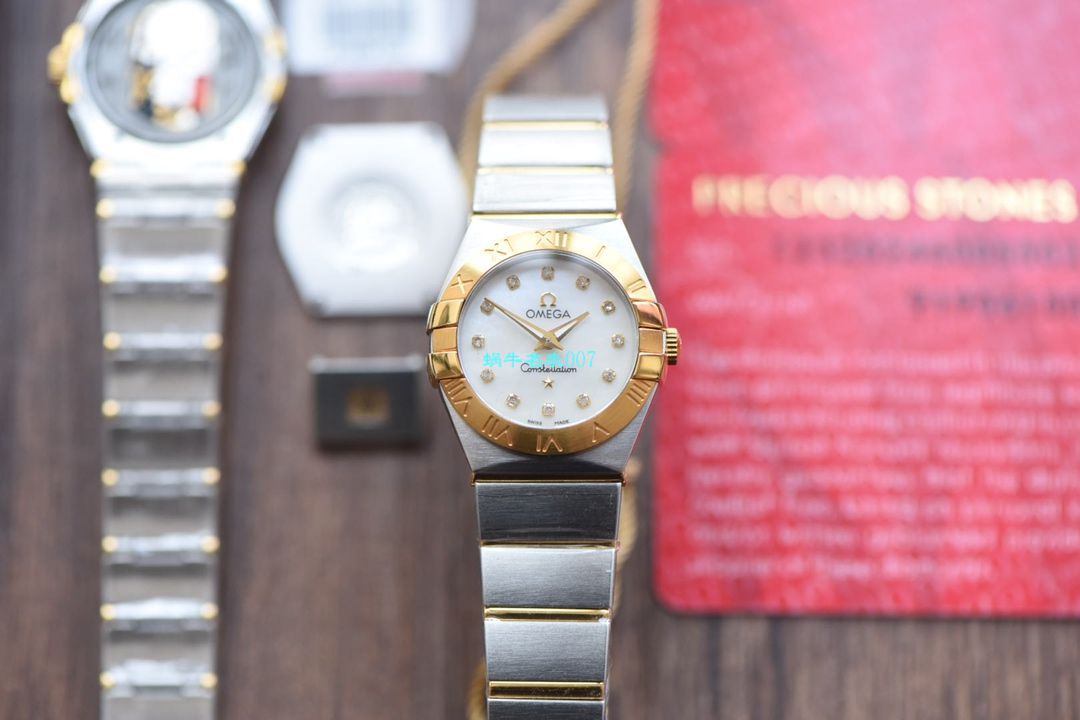【8848 Factory  High quality  Copy  Watches 】OMEGA Constellation 女装24、27毫米123.20.27.60.55.001 wrist watches  / M663