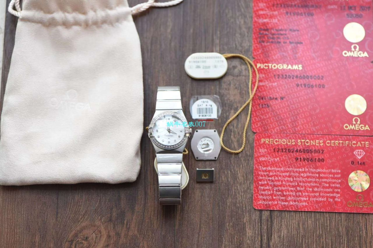【8848 Factory  High quality  Copy  Watches 】OMEGA Constellation 女装24、27毫米123.20.27.60.55.001 wrist watches  / M663