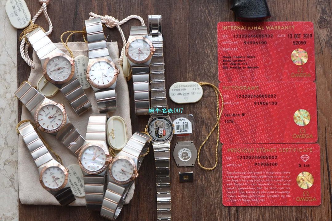 【8848 Factory  High quality  Copy  Watches 】OMEGA Constellation 女装24、27毫米123.20.27.60.55.001 wrist watches  / M663