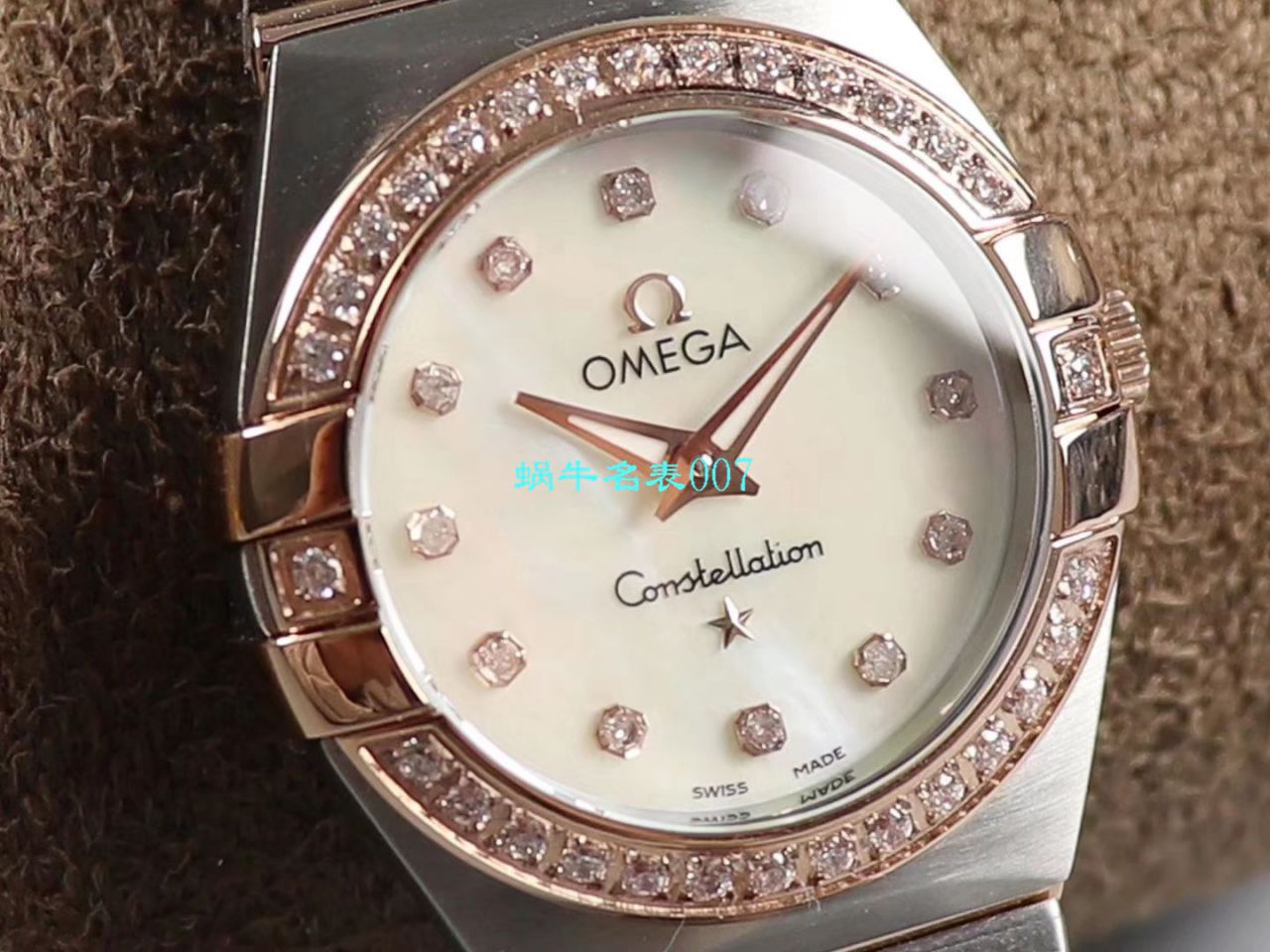 【8848 Factory 官网 Replica 表】OMEGA女装 Constellation 小号24/27mm 超级版本2粒南非真钻镶嵌字面 / M661