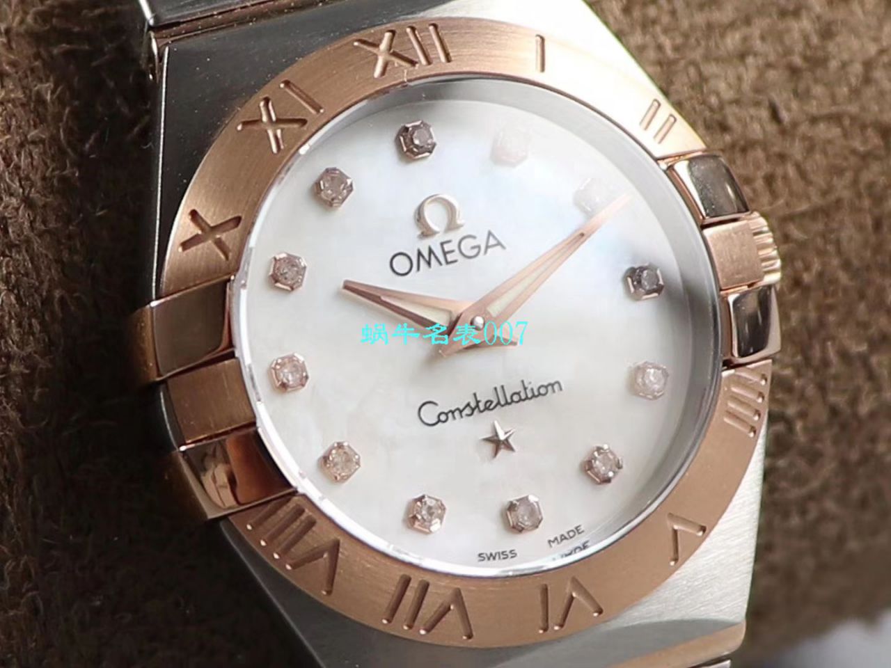 【8848 Factory 官网 Replica 表】OMEGA女装 Constellation 小号24/27mm 超级版本2粒南非真钻镶嵌字面 / M661