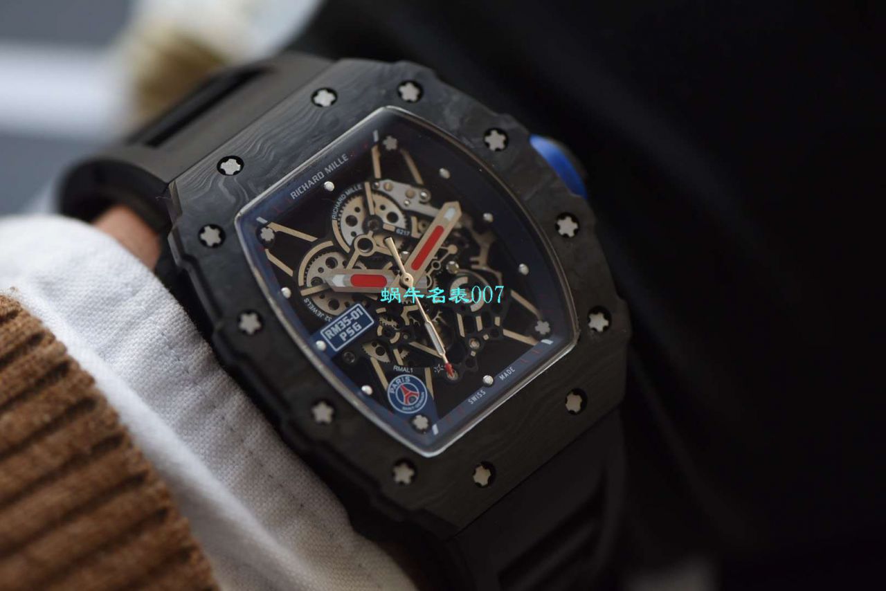 KV Factory 全新升级V3版RICHARD MILLE Replica 表 RICHARD MILLE RM 035-01 PSG特别版巴黎圣日耳曼足球俱乐部 / KVPSG3501
