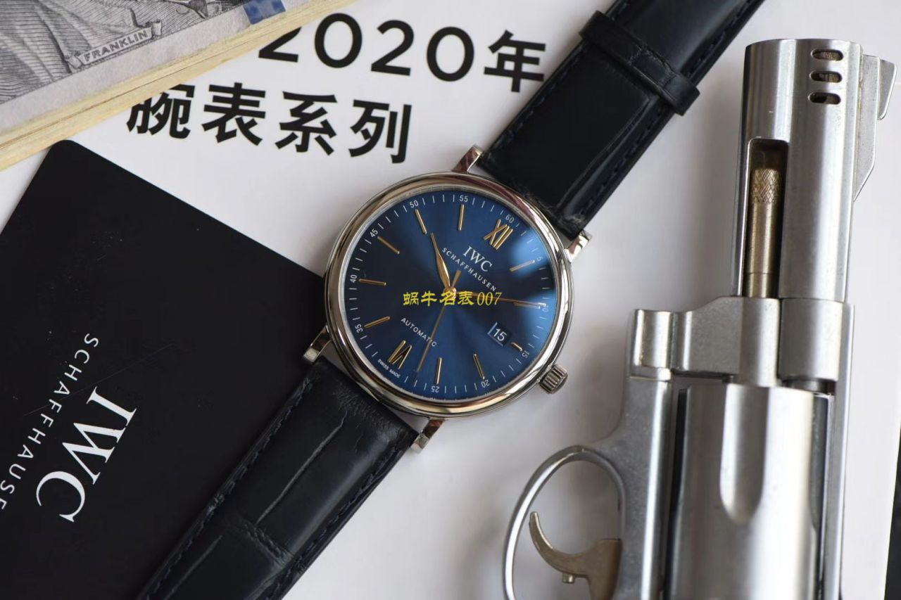 V7 Factory  High quality  Replica IWC IWC 柏涛菲诺IW356523 wrist watches 专柜最新款波涛菲诺蓝面金针 / WG512