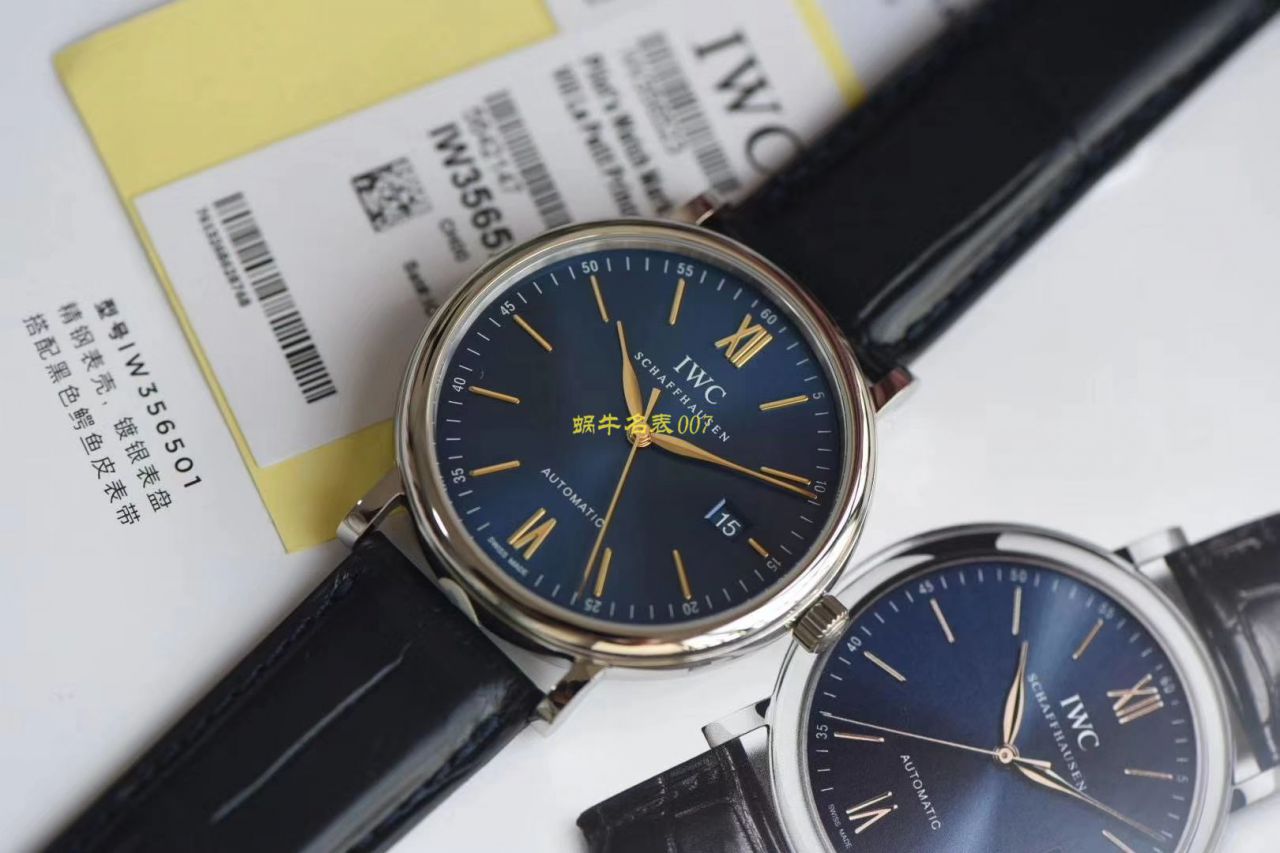 V7 Factory 官网 top  Replica Copy  IWC IWC柏涛菲诺IW356522新款蓝面波涛小镇底盖玫瑰金波涛菲诺 / WG516
