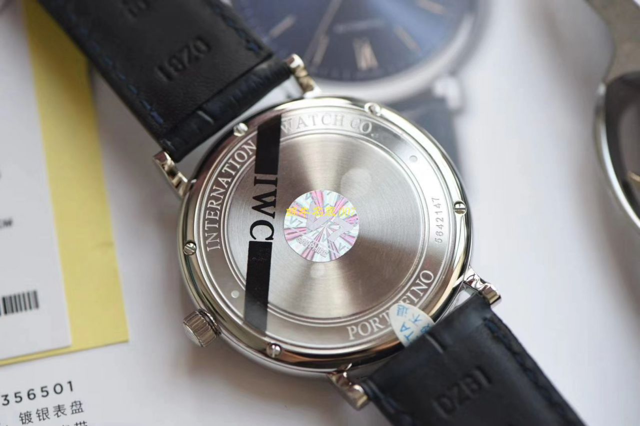V7 Factory 官网 top  Replica Copy  IWC IWC柏涛菲诺IW356522新款蓝面波涛小镇底盖玫瑰金波涛菲诺 / WG516