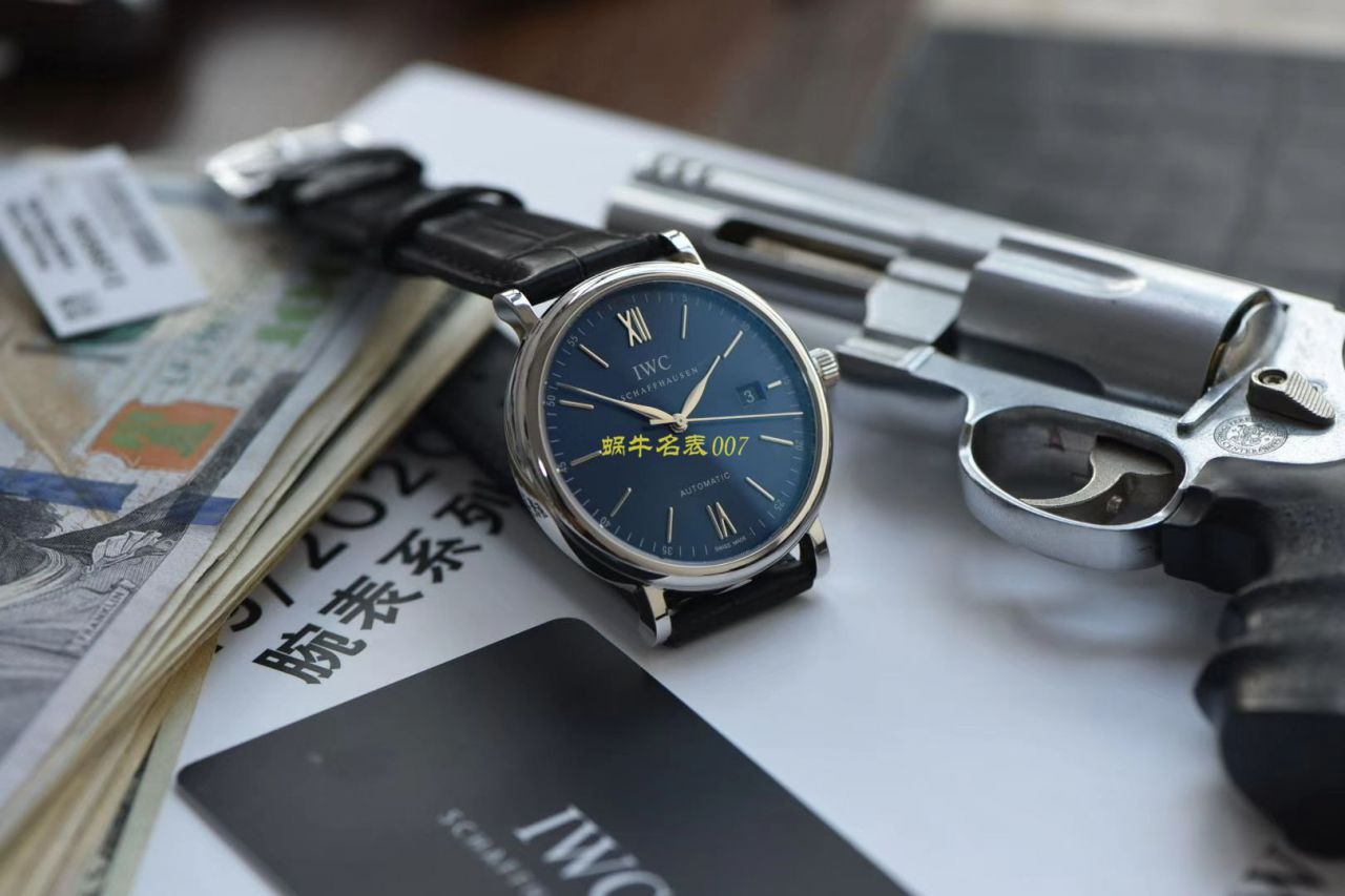 V7 Factory 官网 top  Replica Copy  IWC IWC柏涛菲诺IW356522新款蓝面波涛小镇底盖玫瑰金波涛菲诺 / WG516