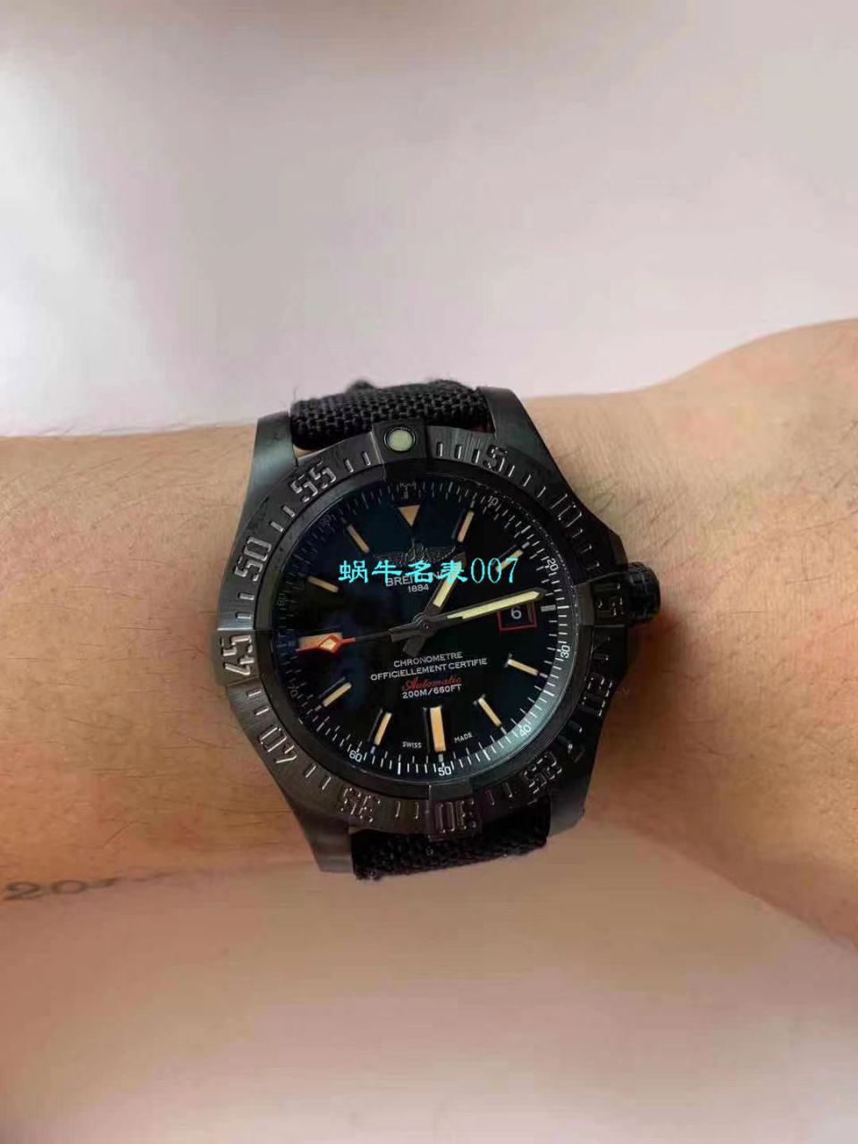 原单新款， Breitling 复仇者黑鸟，44mm，原 Factory 钛金属 watchcase  / BL087