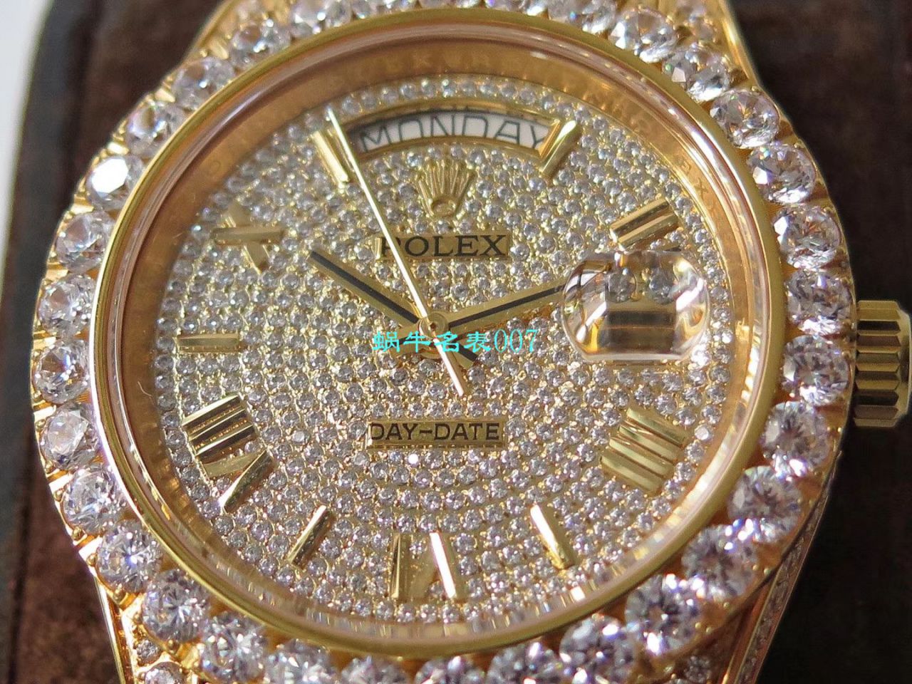 TW Factory  High quality  Replica  Rolex 帝皇版最豪Day date II系列 Day-Date 型密镶钻特别款 wrist watches  / R355