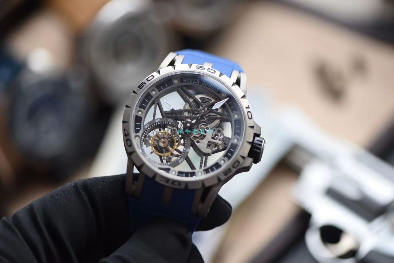 BBR Factory  top  Replica Copy  Tourbillon 罗杰杜彼EXCALIBUR（王者系列）系列RDDBEX0479蓝色 watchband   wrist watches  / LJ066