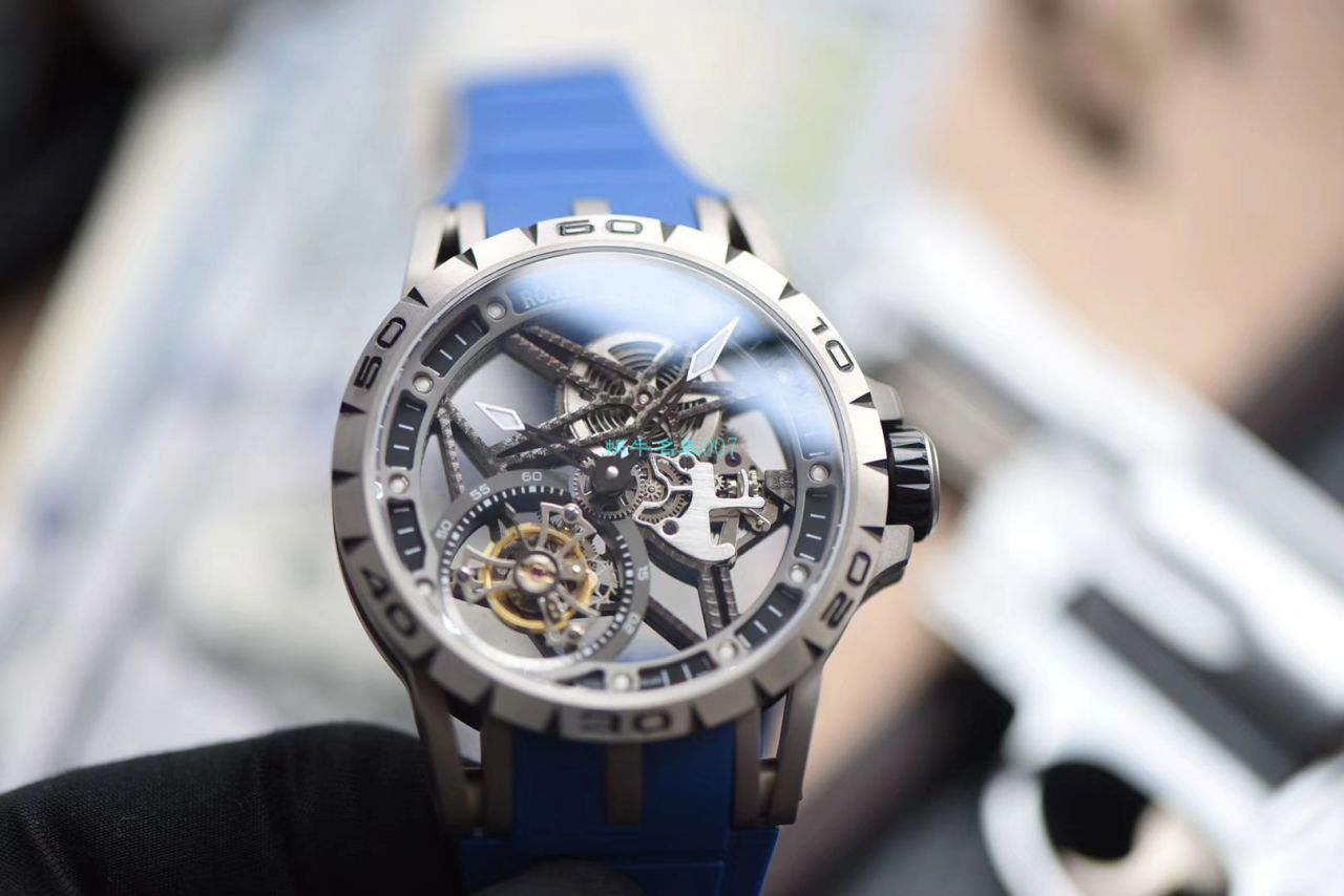 BBR Factory  top  Replica Copy  Tourbillon 罗杰杜彼EXCALIBUR（王者系列）系列RDDBEX0479蓝色 watchband   wrist watches  / LJ066