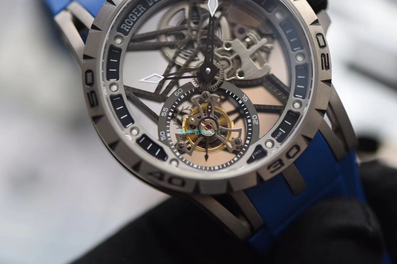BBR Factory  top  Replica Copy  Tourbillon 罗杰杜彼EXCALIBUR（王者系列）系列RDDBEX0479蓝色 watchband   wrist watches  / LJ066