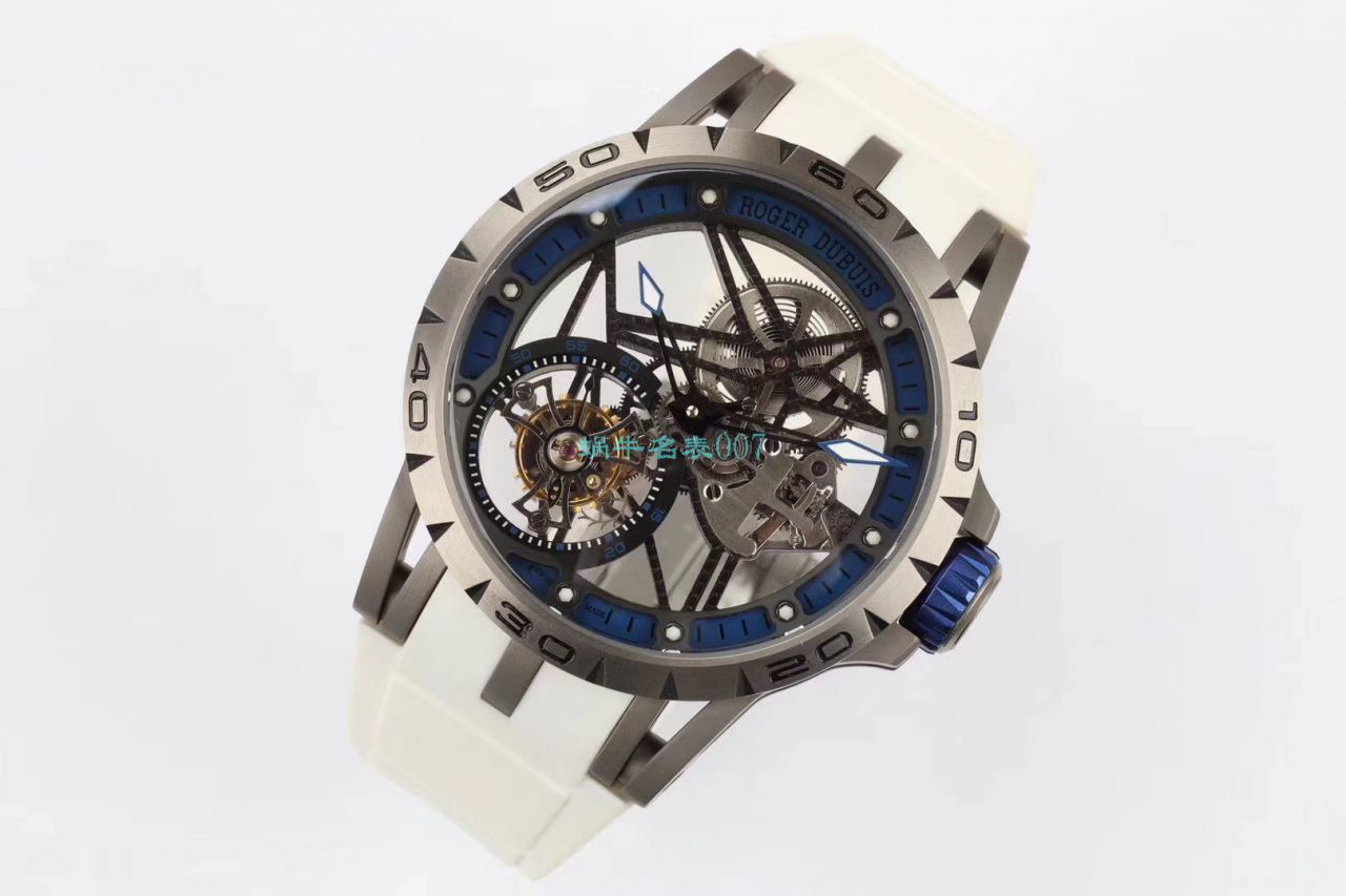 BBR Factory  top  Replica Copy  Tourbillon 罗杰杜彼EXCALIBUR（王者系列）系列RDDBEX0479蓝色 watchband   wrist watches  / LJ066