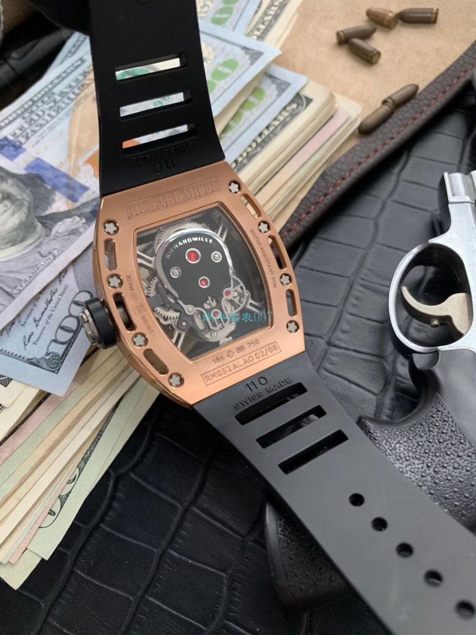 【 Video analysis 】EUR Factory RICHARD MILLE Richard Mille Tourbillon 男RM 052 top  Replica Copy 紫金骷髅头至尊鬼王 wrist watches  / RM052EUR