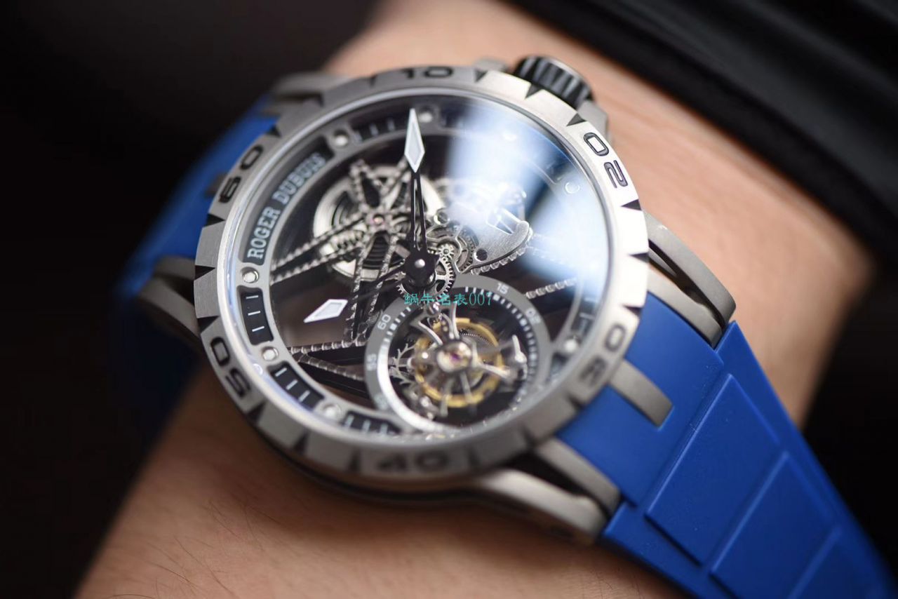BBR Factory  top  Replica Copy  Tourbillon 罗杰杜彼EXCALIBUR（王者系列）系列RDDBEX0479蓝色 watchband   wrist watches  / LJ066