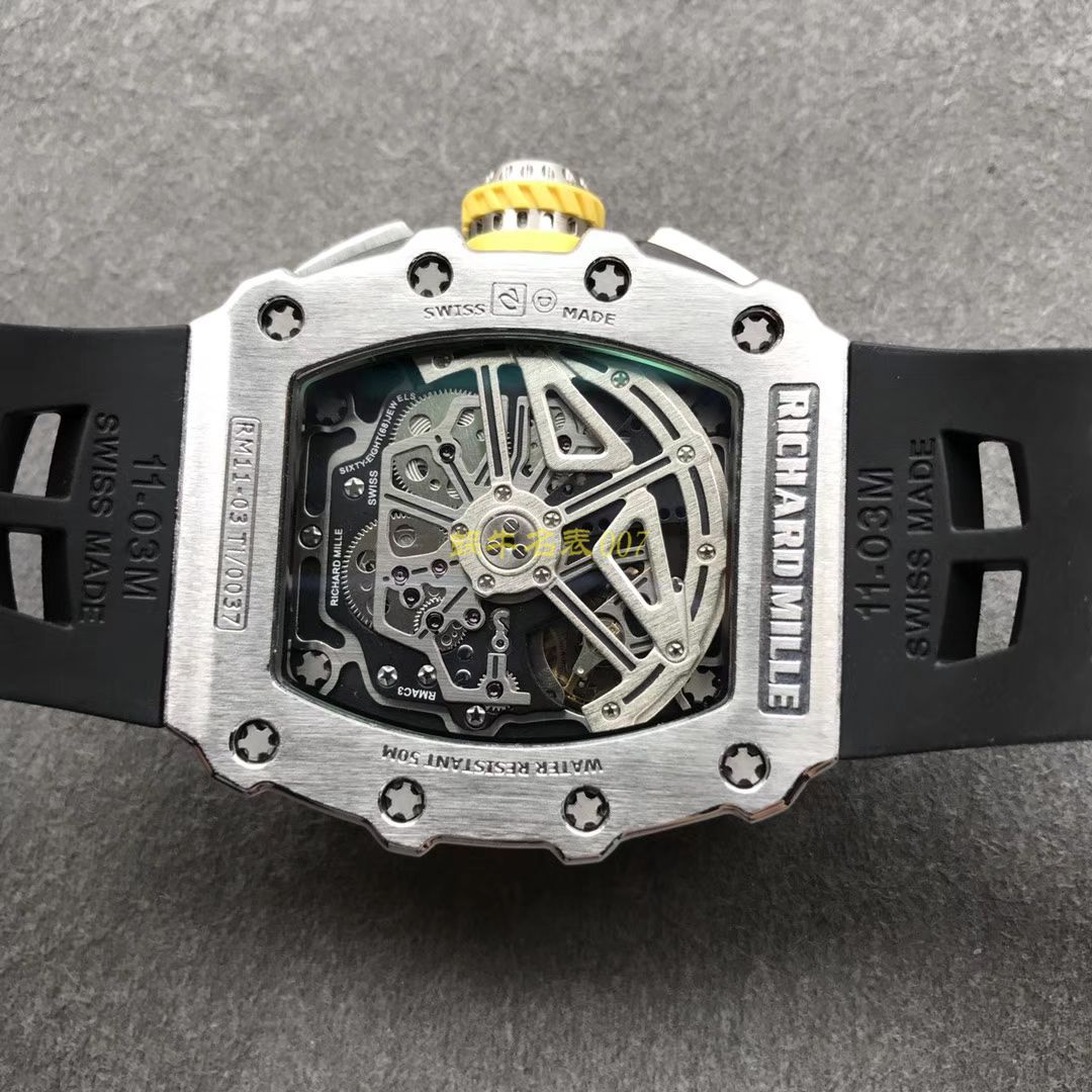 KV Factory 全新RICHARD MILLE Replica 理查德米尔RM 11-03钛钢款 wrist watches  / KV01103H