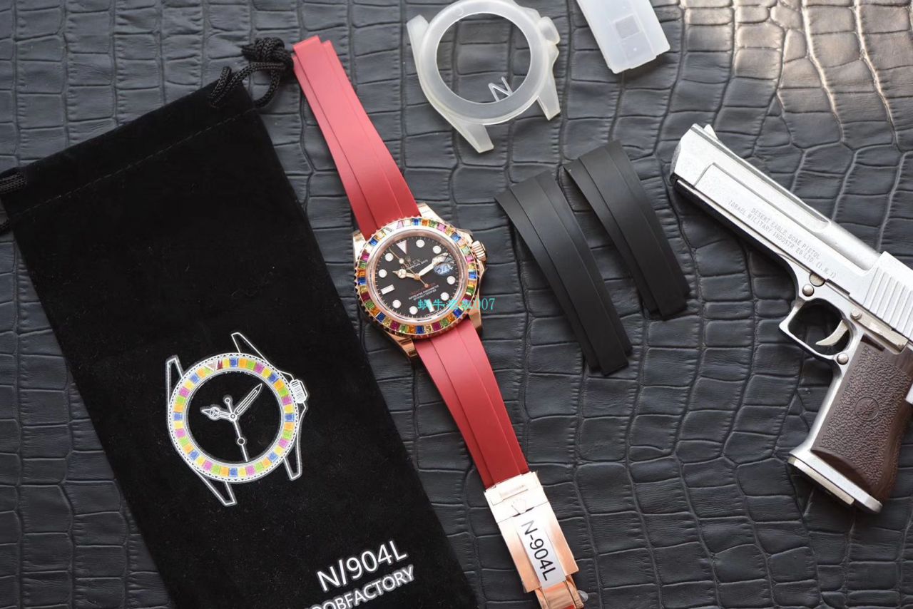 【 Video analysis NOOB Factory 官网 Rolex 水鬼 Replica 表】糖豆 Rolex  Yacht-Master 系列116695SATS wrist watches  / R327