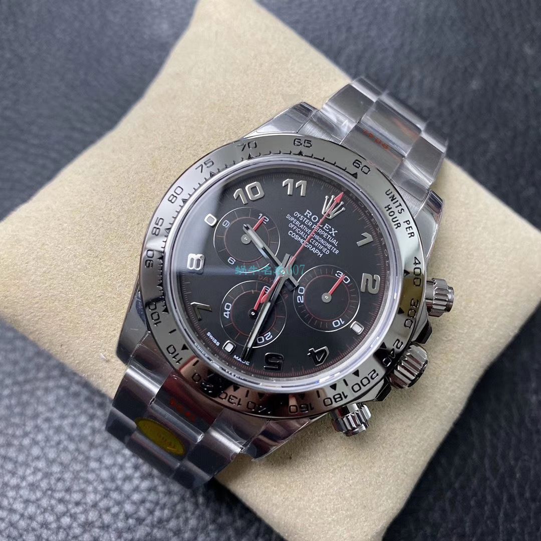 N Factory 新款超级4130 Rolex  Cosmograph Daytona  Ditongna 116509-78599 黑盘 top  Replica Copy 116509-78599 银色 wrist watches  / R563