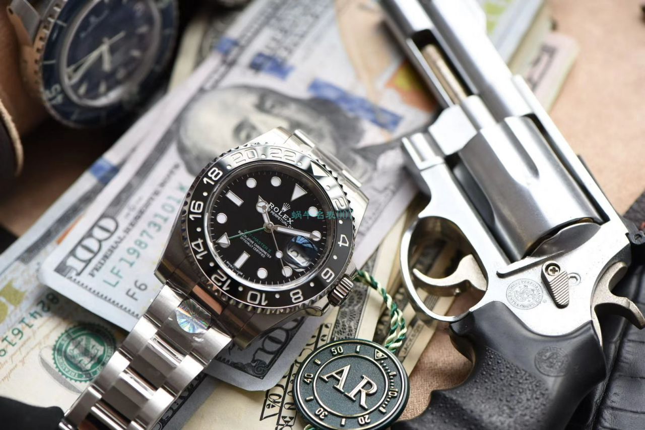 AR Factory  top  Replica Copy  Watches  Rolex  GMT MASTER II二代‎‎‌‍116710LN-78200 wrist watches (绿针) / R573