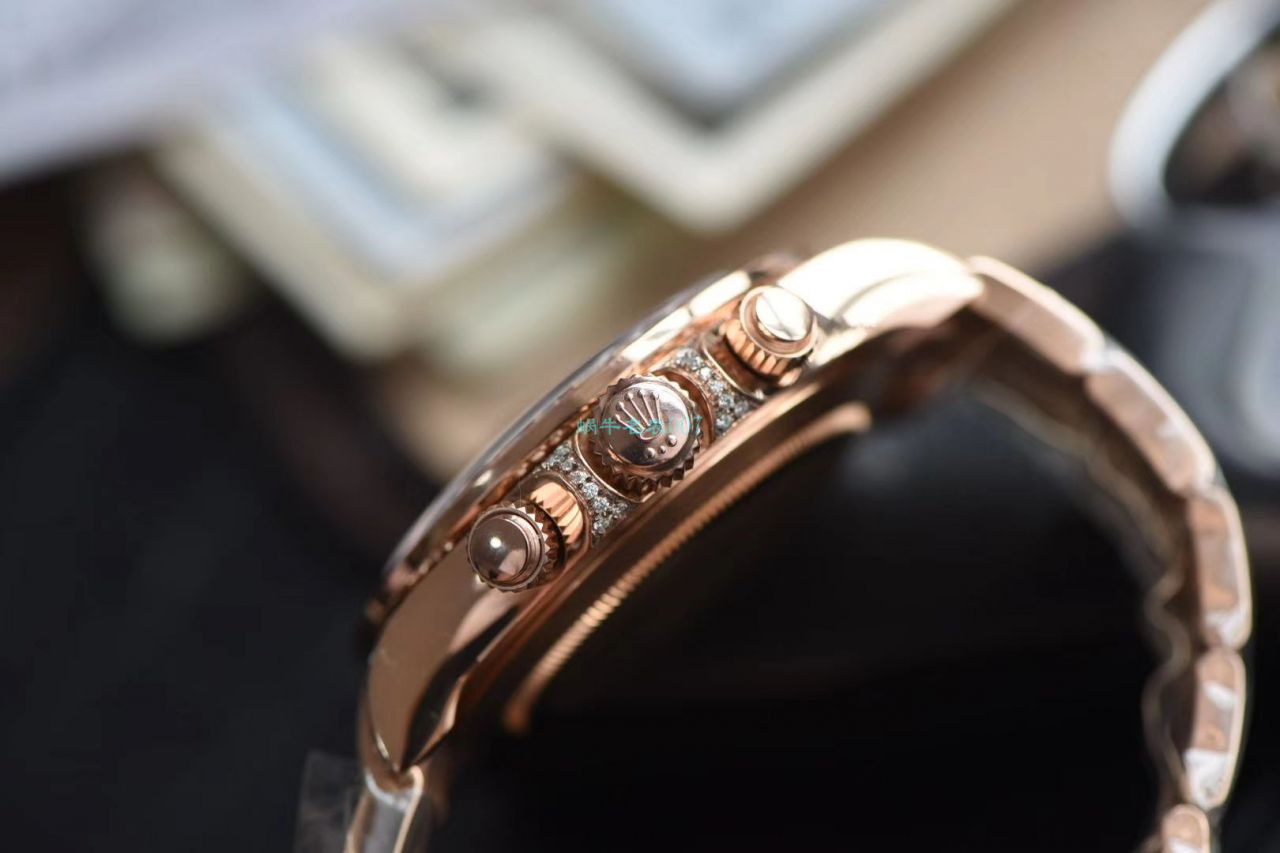 独家后加工真钻包金ROLEX彩虹迪 Rolex  Cosmograph Daytona  Ditongna  Replica Copy 116595 RBOW wrist watches  / R577