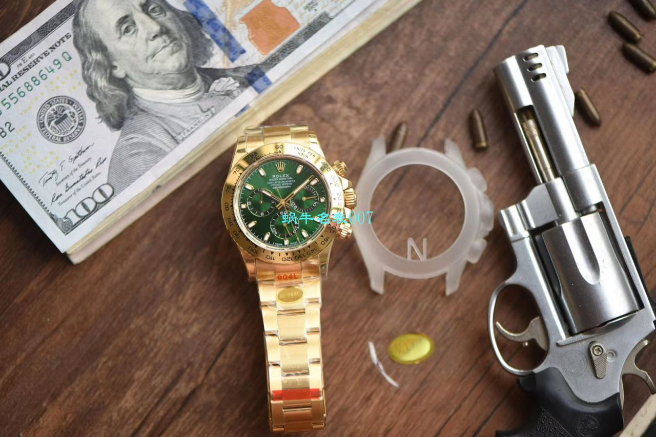  Video analysis N Factory 超级4130绿面金迪 Rolex  Cosmograph Daytona  Ditongna  top  Replica Copy m116508-0013 wrist watches  / R388N