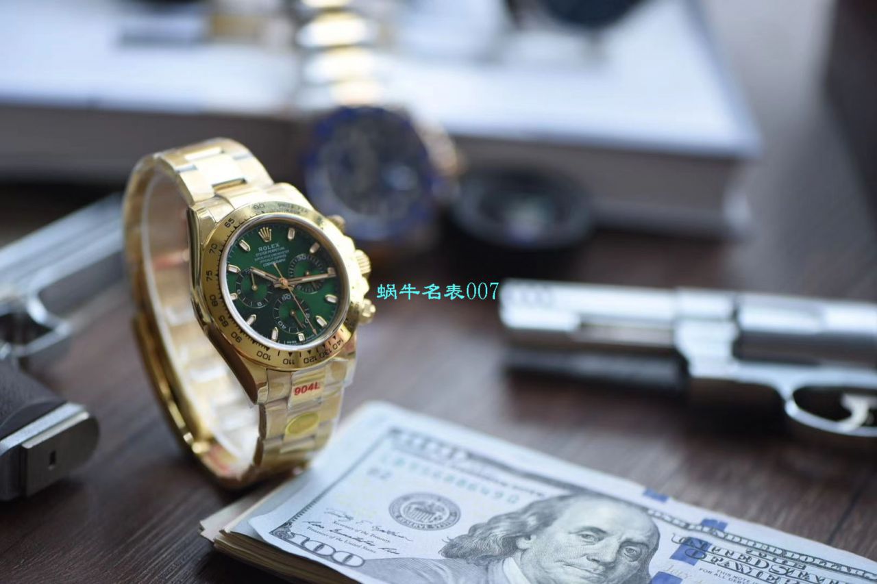  Video analysis N Factory 超级4130绿面金迪 Rolex  Cosmograph Daytona  Ditongna  top  Replica Copy m116508-0013 wrist watches  / R388N