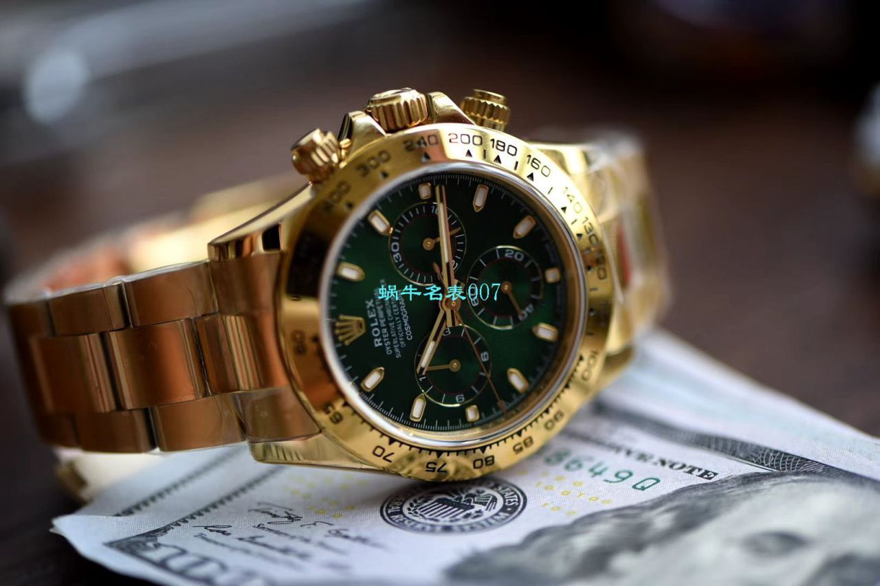  Video analysis N Factory 超级4130绿面金迪 Rolex  Cosmograph Daytona  Ditongna  top  Replica Copy m116508-0013 wrist watches  / R388N