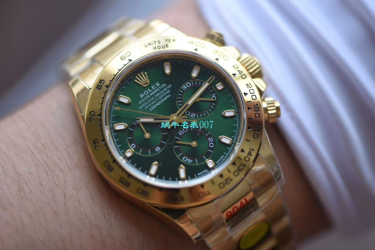  Video analysis N Factory 超级4130绿面金迪 Rolex  Cosmograph Daytona  Ditongna  top  Replica Copy m116508-0013 wrist watches  / R388N