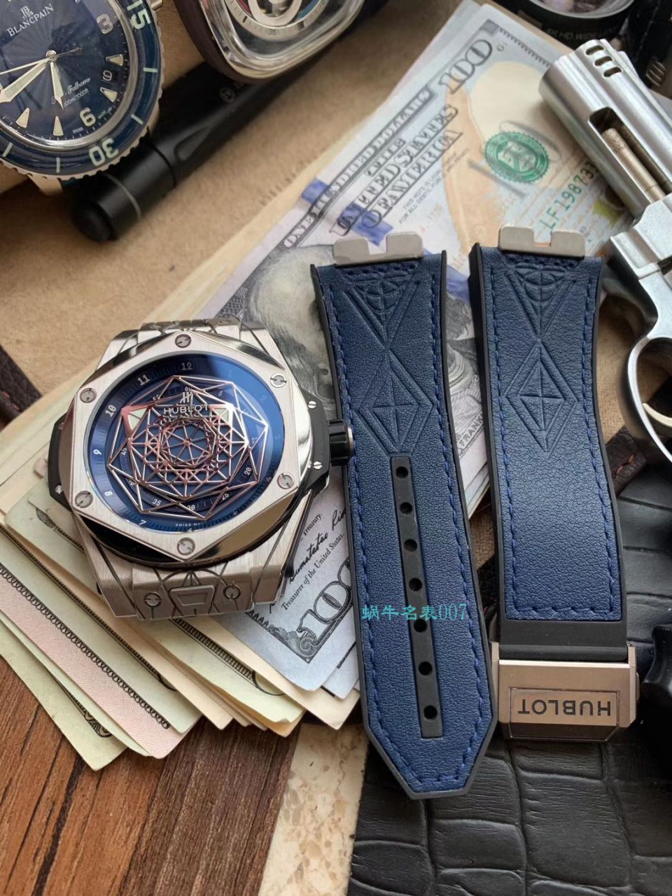 WWF Factory 官网 hublot  Replica Copy SANG BLEU刺青415.NX.7179.VR.MXM18，415.CX.1112.VR.MXM18 wrist watches  / YB081