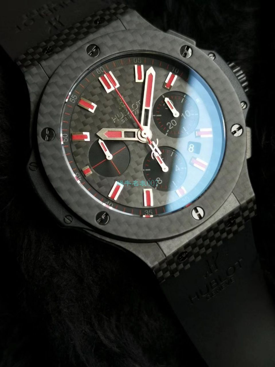 HBBV6 Factory  High quality  Copy  Watches  hublot  big bang  carbon fiber 红字限定特别版 wrist watches  / YB083