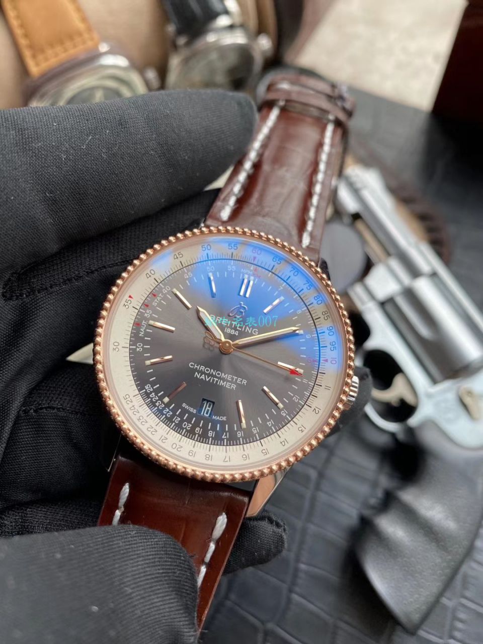 独家瑞士SW200 Movement  copy customized 版 Breitling 航空计时41系列 Replica Copy U17326211M1P2 wrist watches  / BL158