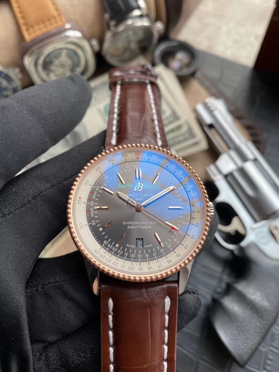 独家瑞士SW200 Movement  copy customized 版 Breitling 航空计时41系列 Replica Copy U17326211M1P2 wrist watches  / BL158