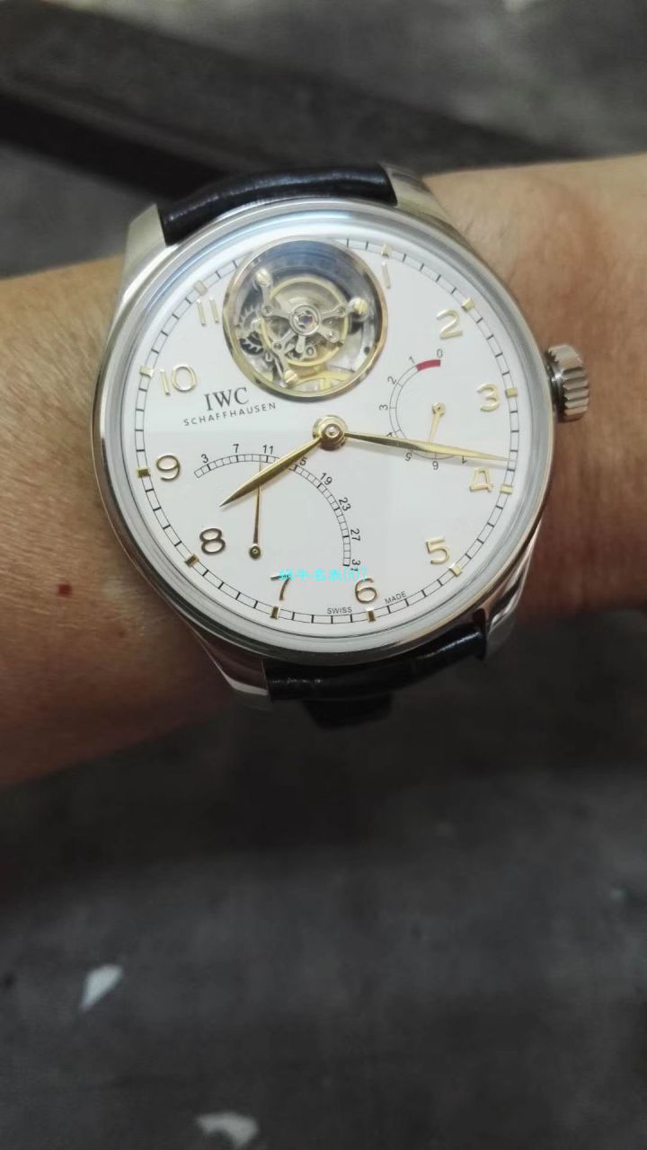 【独家视频测评YL Factory  Perfect  High quality  Replica Watches 】 IWC 葡萄牙 Tourbillon 逆跳 wrist watches 系列IW504601 wrist watches  / WG285