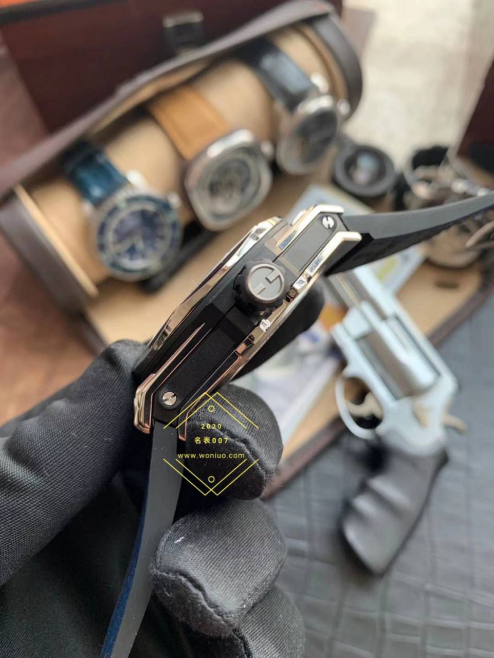 WWF Factory  top  Replica Watches  hublot  big bang SANG BLEU刺青415.CX.1112.VR.MXM18 wrist watches  / YB083