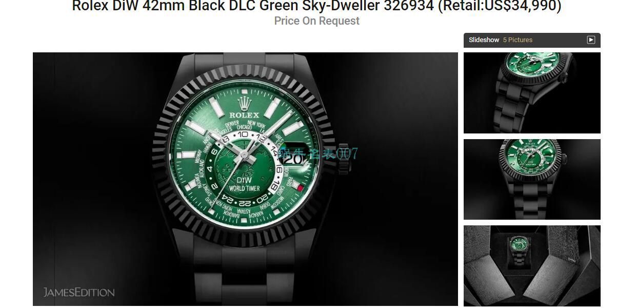 WWF Factory 官网 Rolex 天行者sky Dweller wrist watches DIW团队改装款 / R580